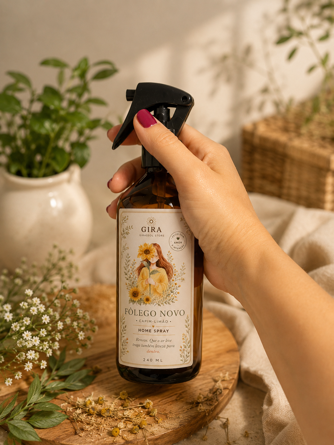 🌿 Home Spray Fôlego Novo — Capim-Limão 240ml