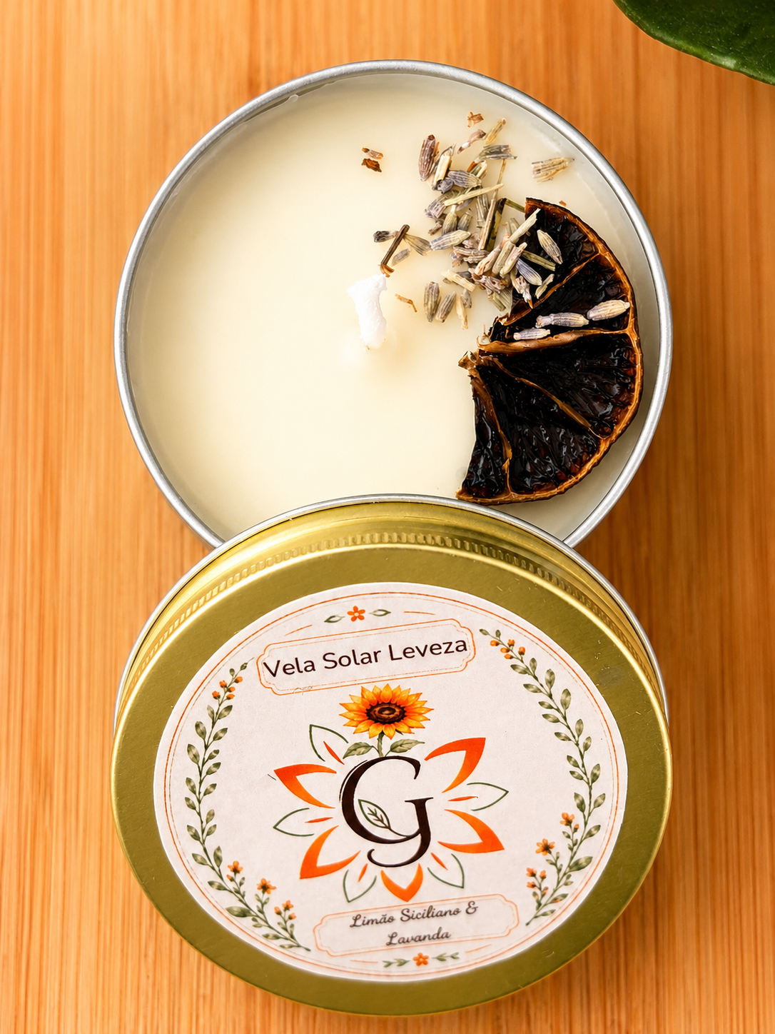 Vela Solar Leveza — Limão Siciliano & Lavanda