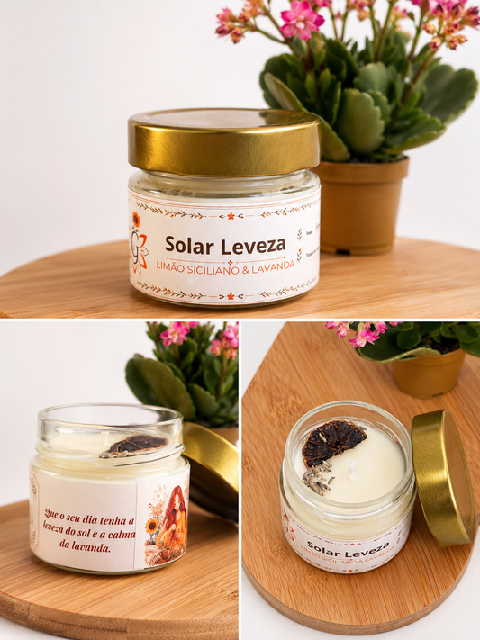 Vela Solar Leveza — Limão Siciliano & Lavanda
