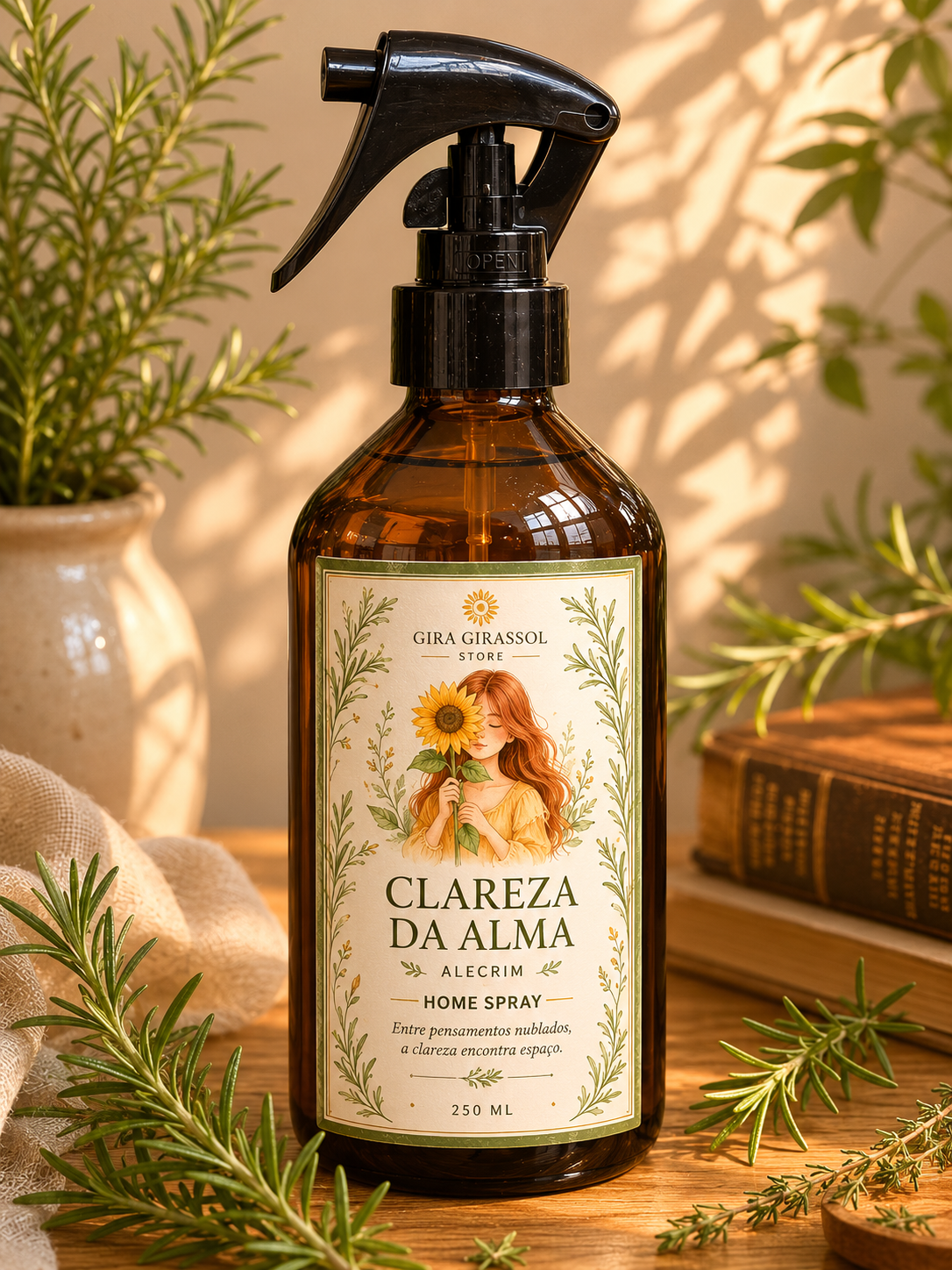 🌿 Home Spray Clareza da Alma — Alecrim 250ml