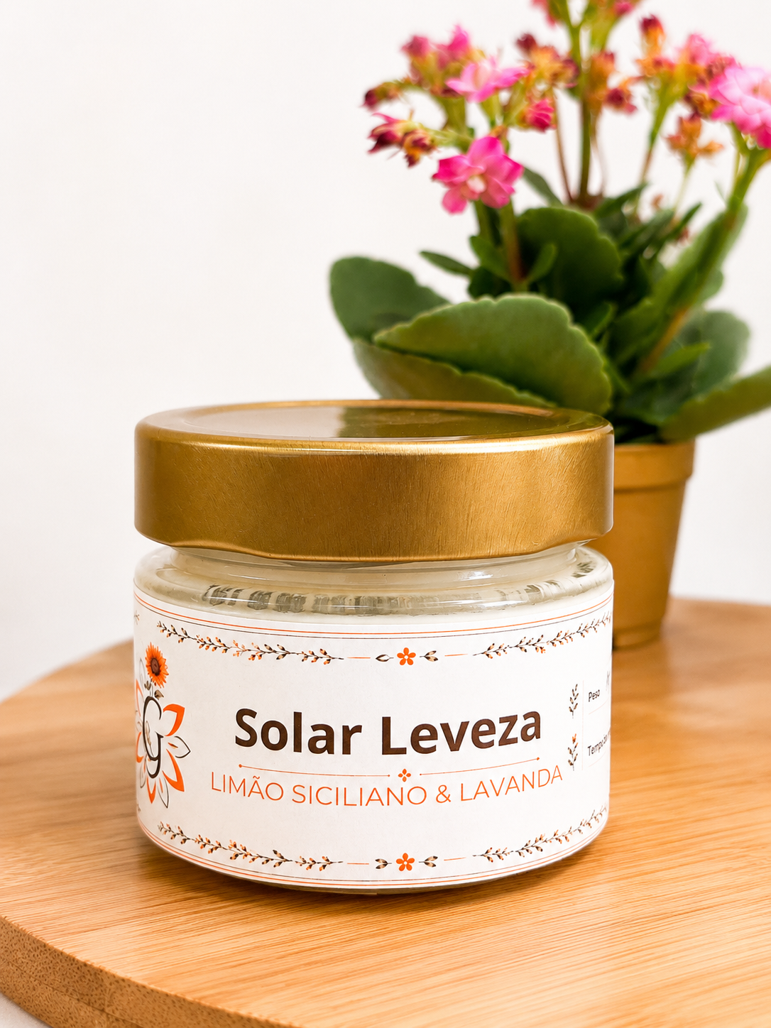 Vela Solar Leveza — Limão Siciliano & Lavanda